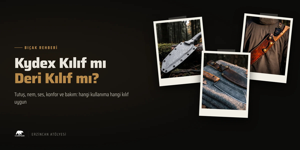 Kydex kılıf ve deri kılıf karşılaştırması konulu Craftman yazısının kapak görseli