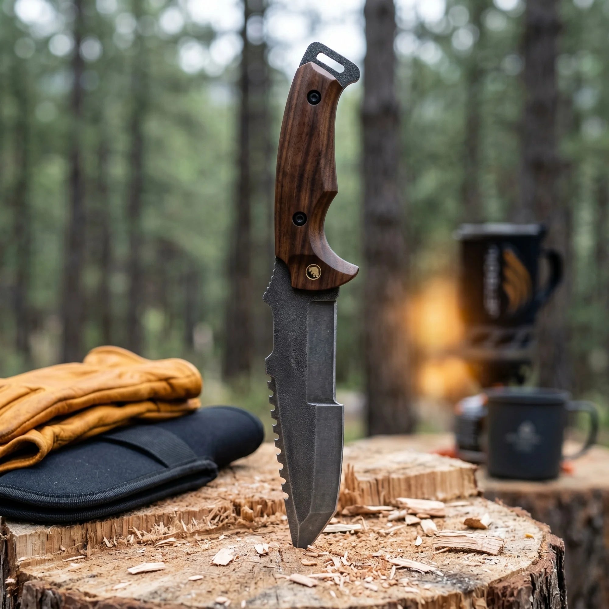 Harzemşah Çift Ağız Bushcraft Bıçağı