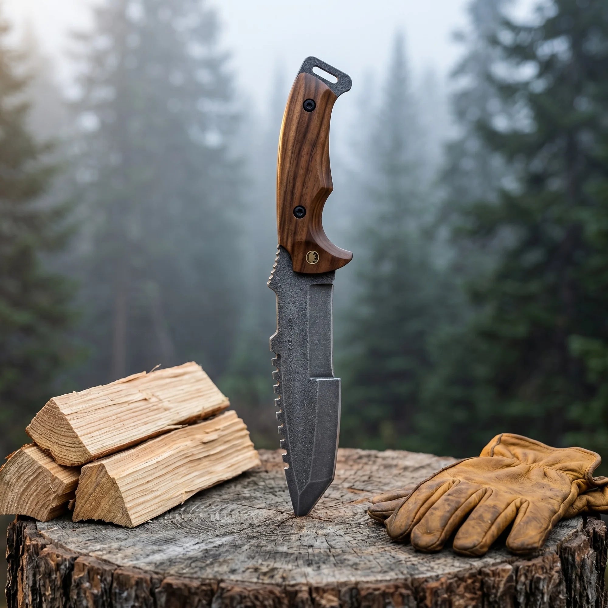 Harzemşah Çift Ağız Bushcraft Bıçağı