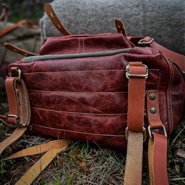 Deri Bushcraft Kamp Sırt Çantası