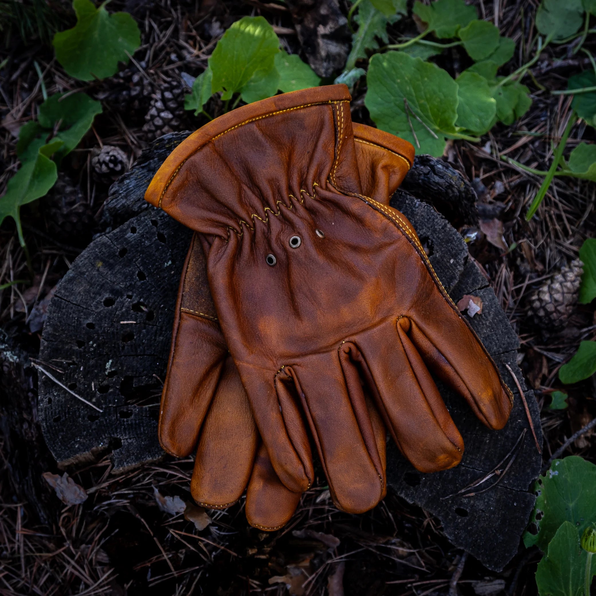 Deri Bushcraft ve Motorcu Eldiveni
