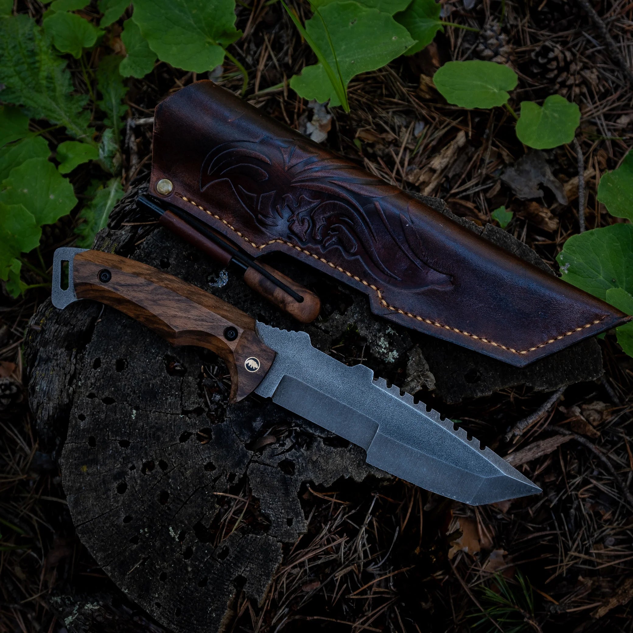 Harzemşah Çift Ağız Bushcraft Bıçağı