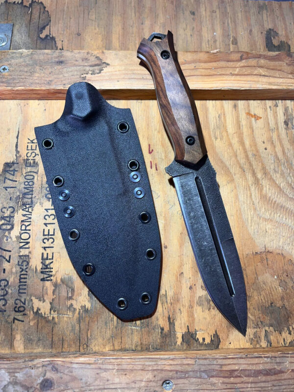 Sleipner Çelik Oluklu Model Ceviz Kabza Bıçak, Bushcraft Bıçak,Avcı Bıçağı