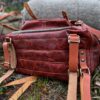 El Yapımı Deri Bushcraft Kamp Sırt Çantası