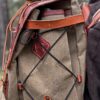 El Yapımı Deri Bushcraft Kamp Sırt Çantası