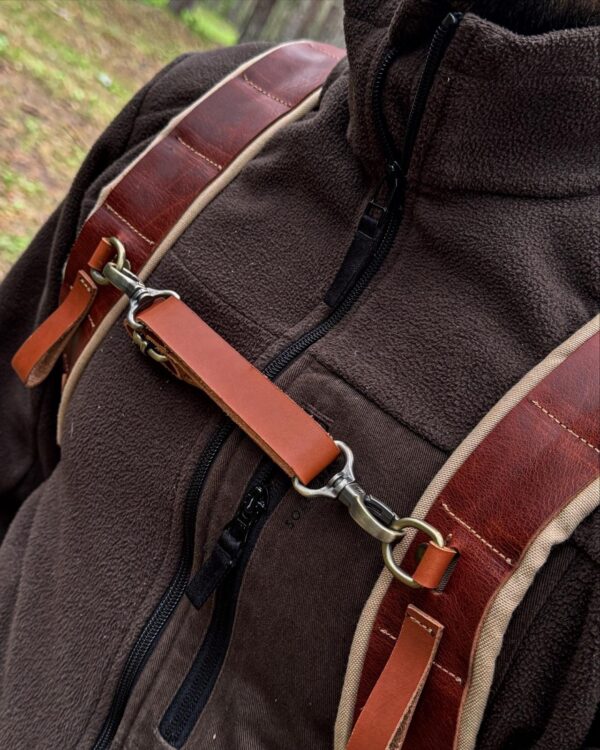 El Yapımı Deri Bushcraft Kamp Sırt Çantası